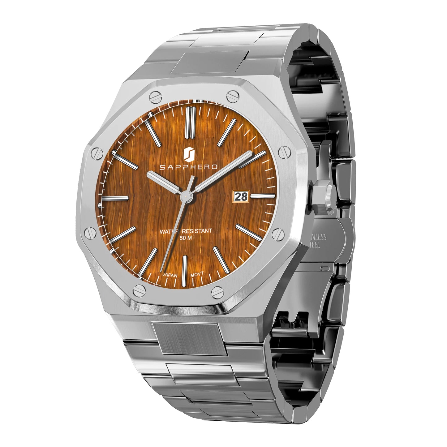 Luxury Business Stainless Steel Waterproof Watch 