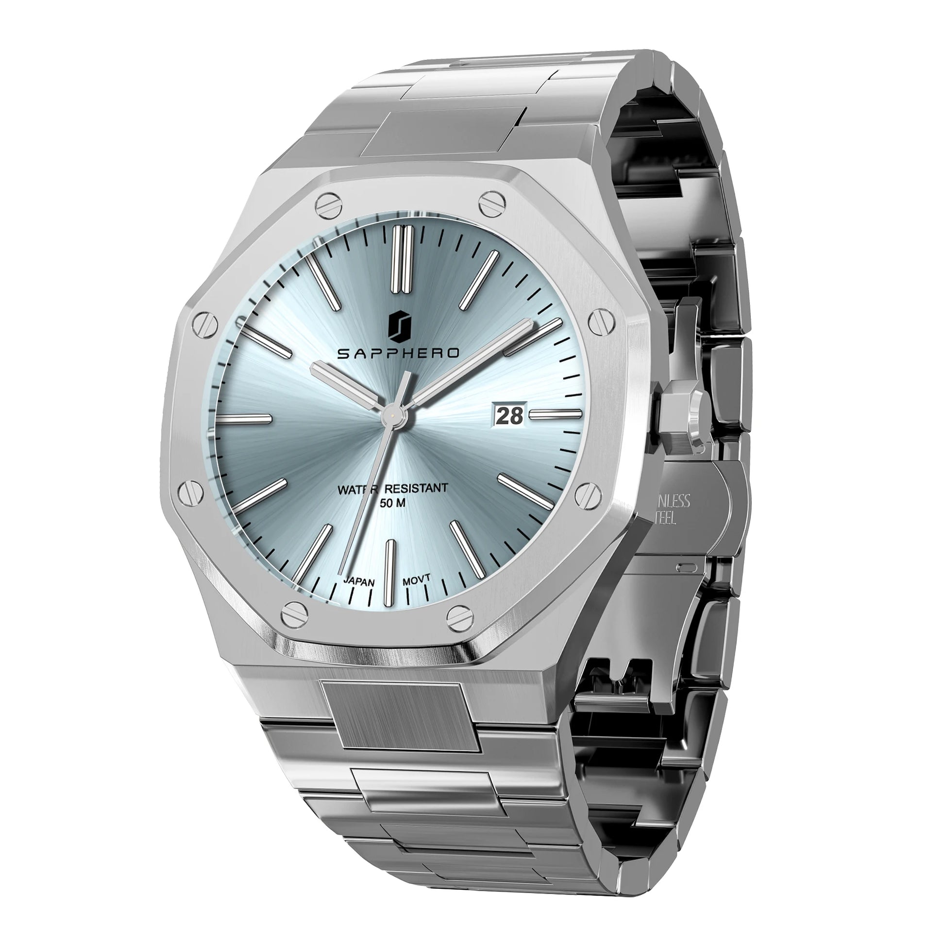 Luxury Business Stainless Steel Waterproof Watch 