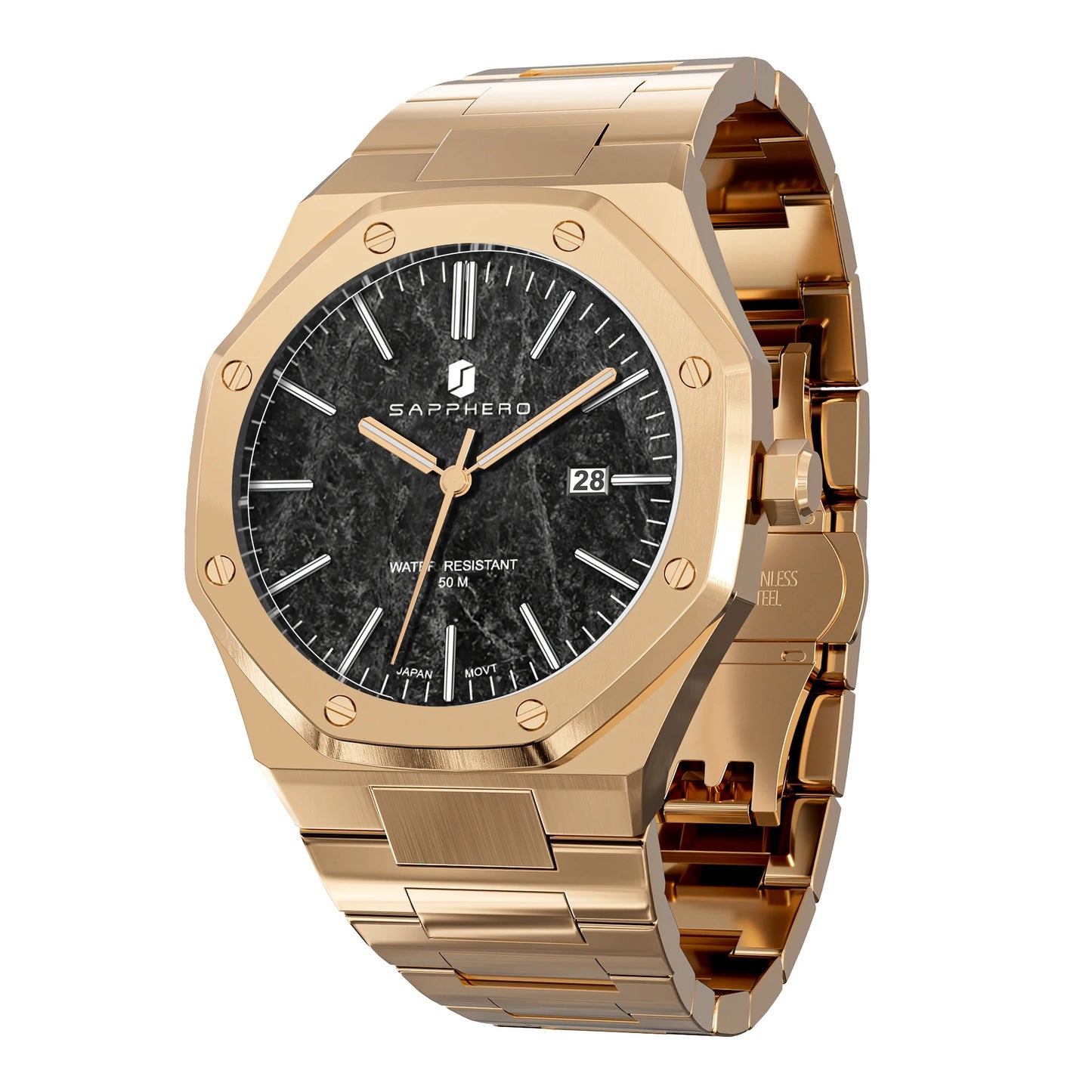 Luxury Business Stainless Steel Waterproof Watch 