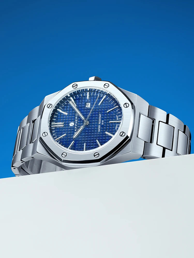 Luxury Business Stainless Steel Waterproof Watch 