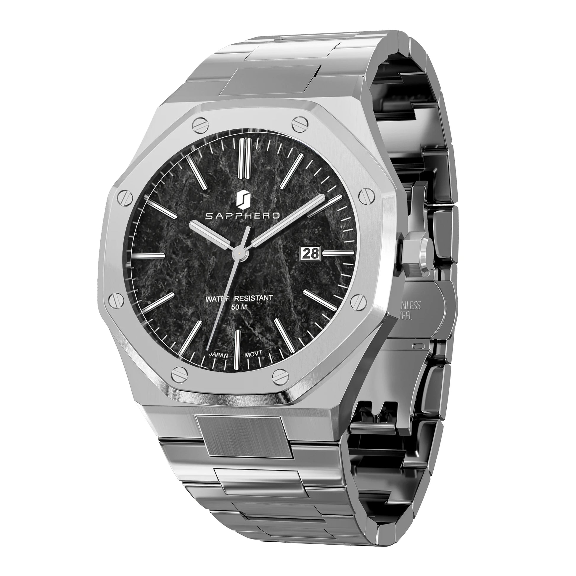 Luxury Business Stainless Steel Waterproof Watch 