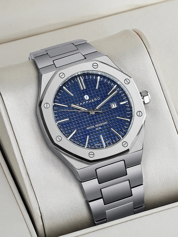 Luxury Business Stainless Steel Waterproof Watch 