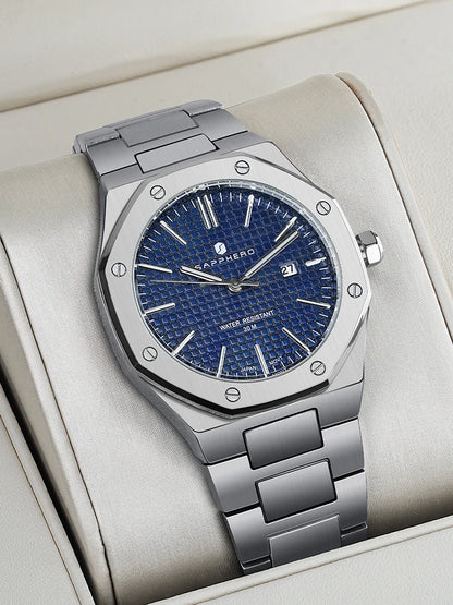 Luxury Business Stainless Steel Waterproof Watch 